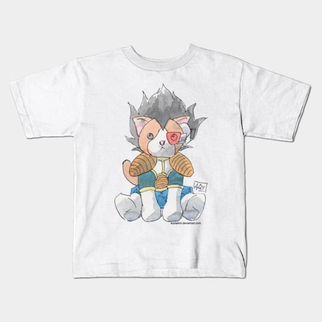 Harlock the Cat Cosplay: Vegeta Kids T-Shirt by Aqutalion